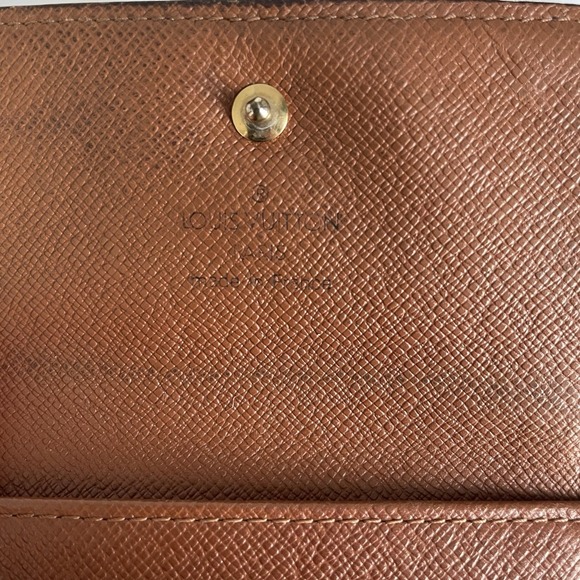 LOUIS VUITTON Trifold Elise Wallet Monogram Credit Cards Coin Pouch Brown - Picture 7 of 16